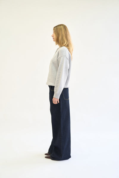 HENLEY KNIT SWEATER