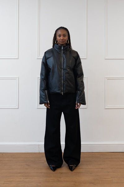 FAUX LEATHER MOTOR JACKET