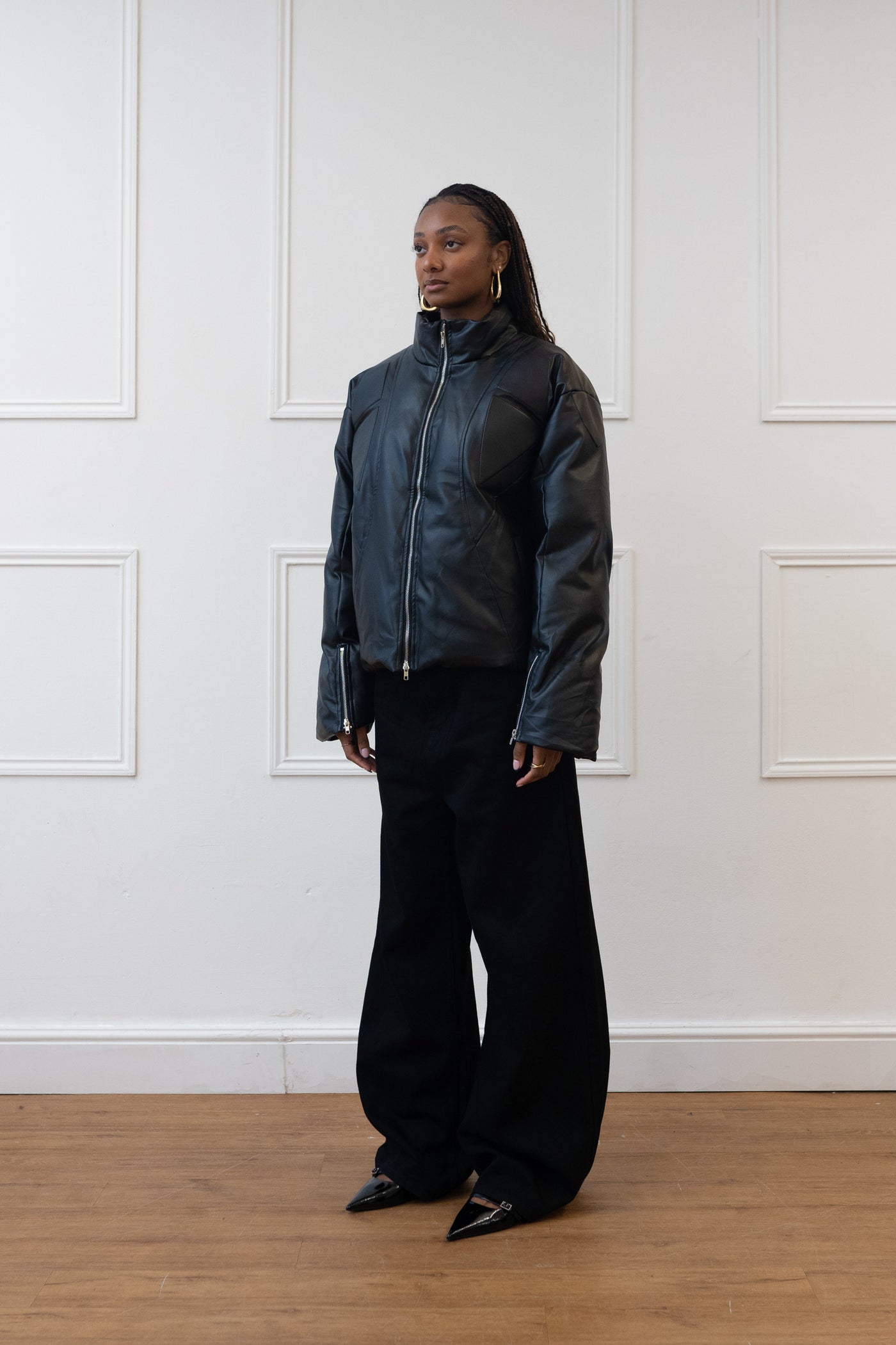 FAUX LEATHER MOTOR JACKET
