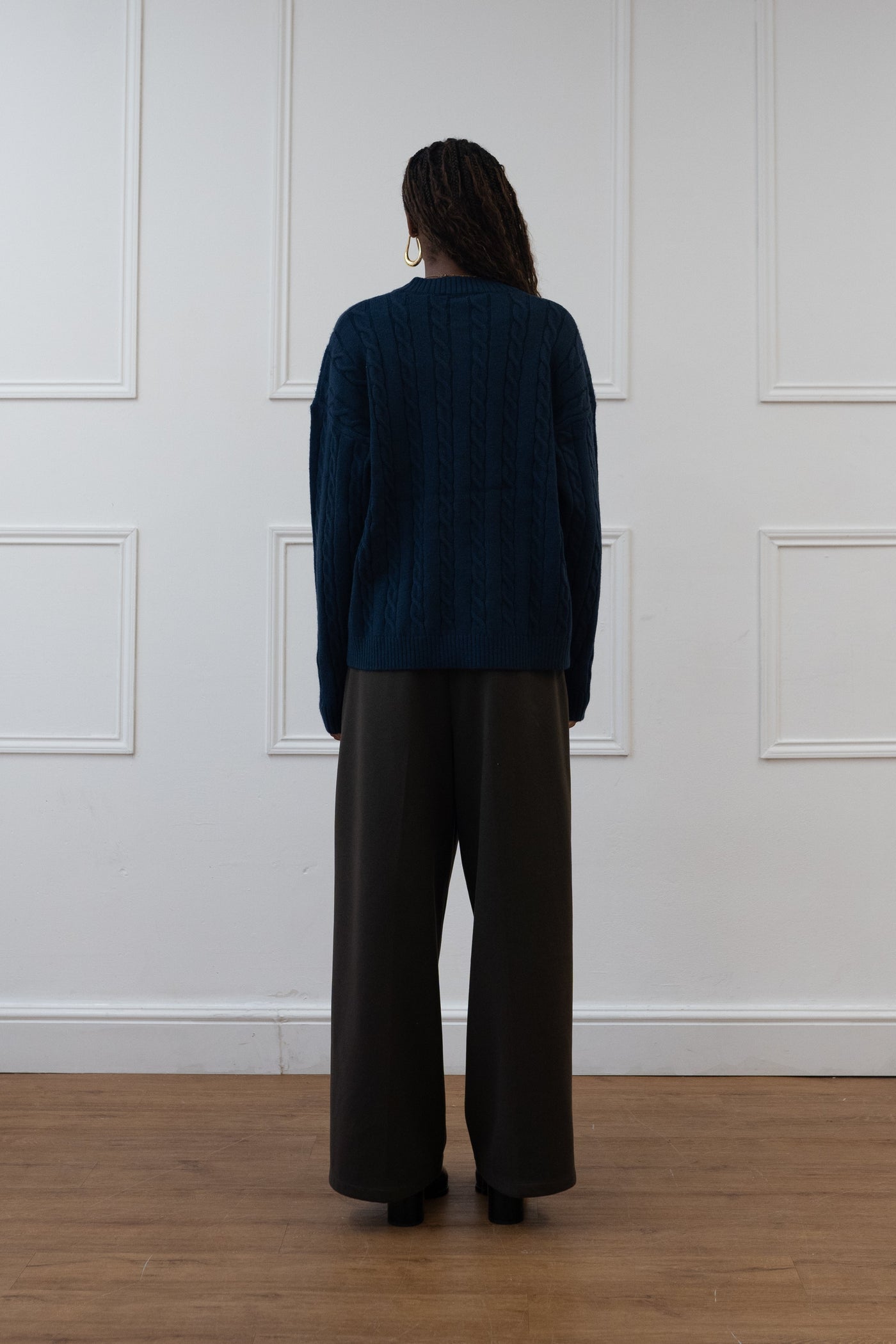 KNITT MOCK COLLAR SWEATER