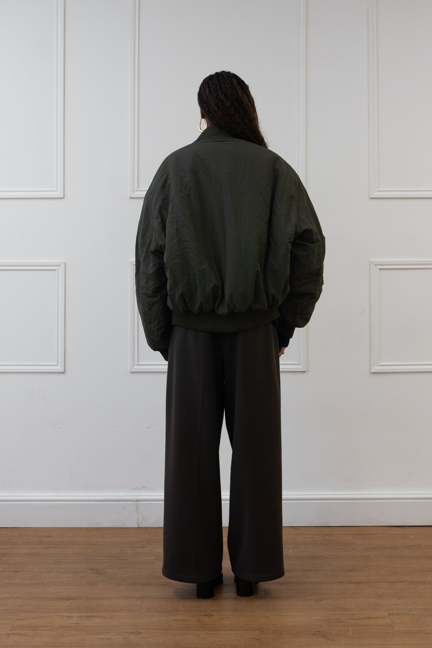 PUFFY BOMBER JACKET, SAGE