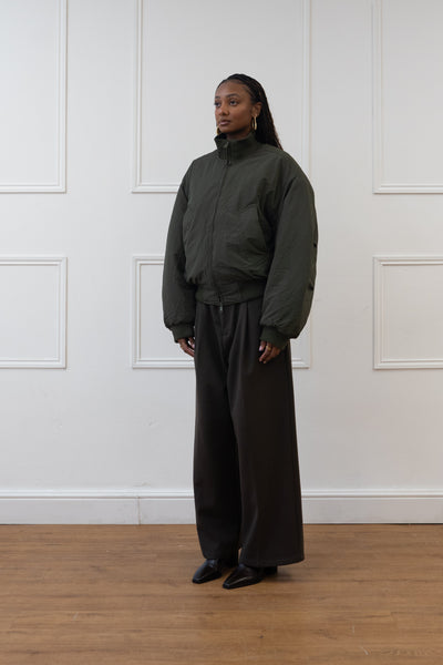 PUFFY BOMBER JACKET, SAGE