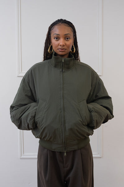 PUFFY BOMBER JACKET, SAGE
