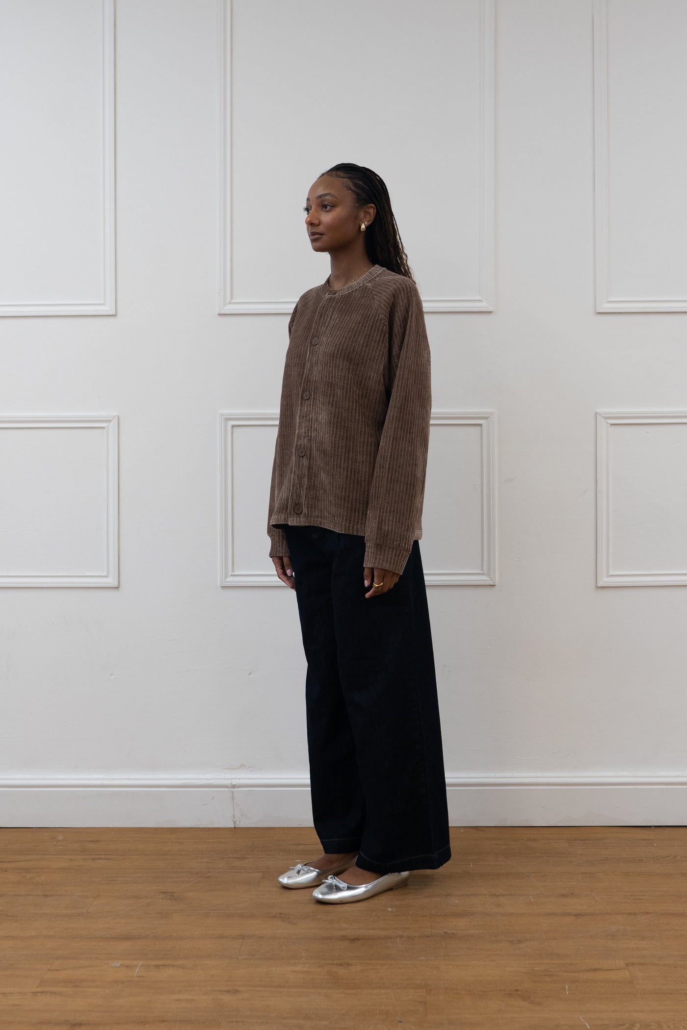 LONGLINE RIBBED CARDIGAN