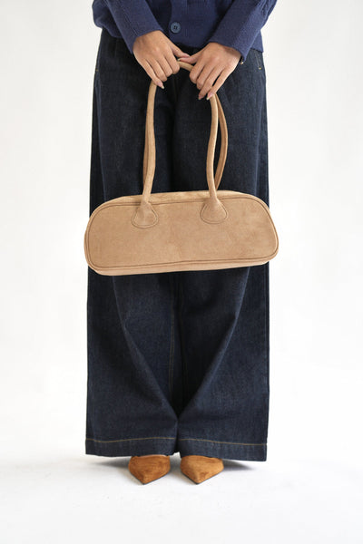 BAGUETTE FAUX SUEDE BAG