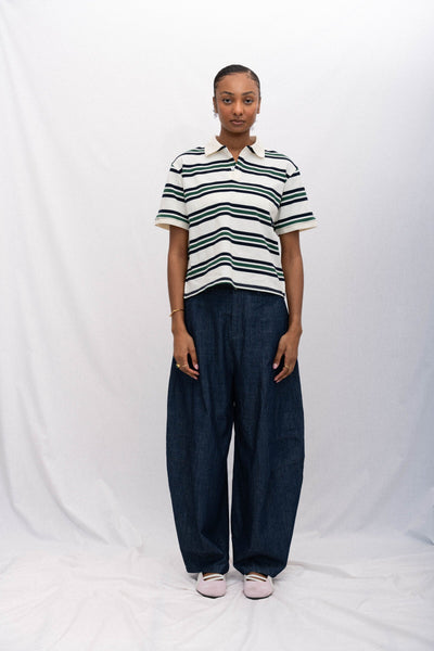 SPORTY POLO, PINE STRIPED