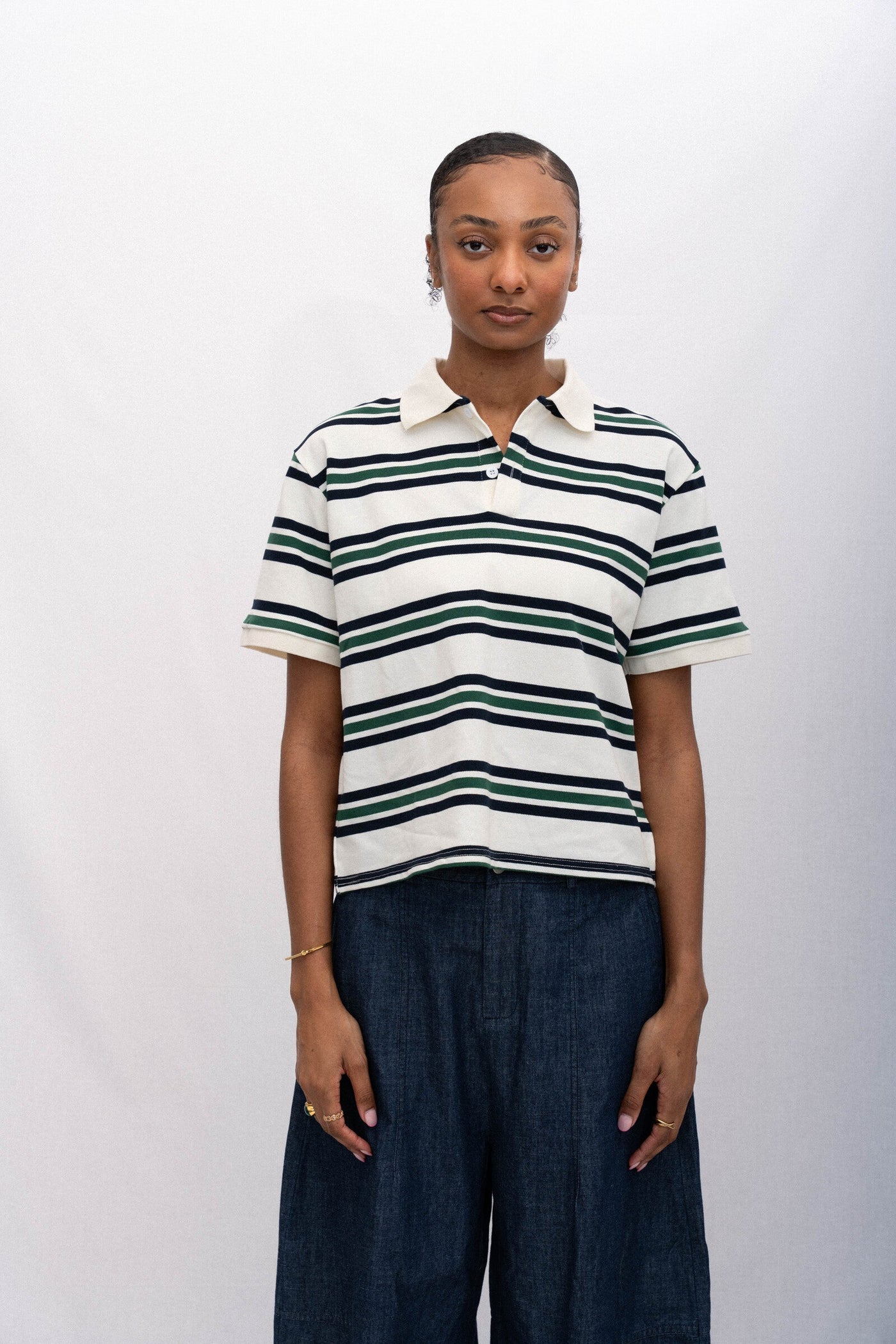 SPORTY POLO, PINE STRIPED
