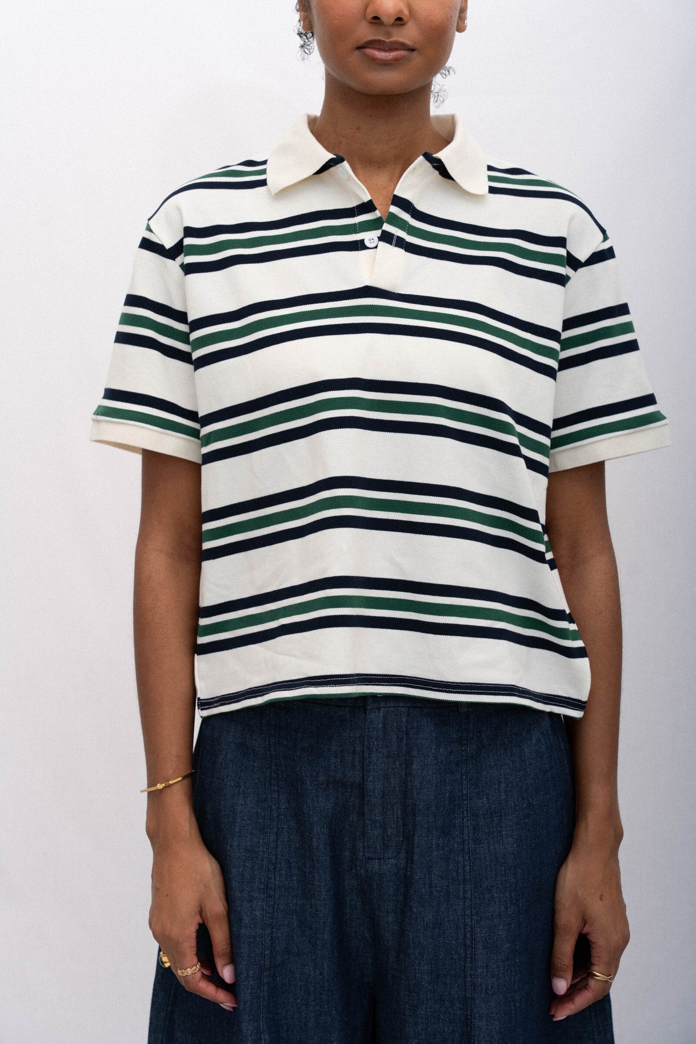 SPORTY POLO, PINE STRIPED