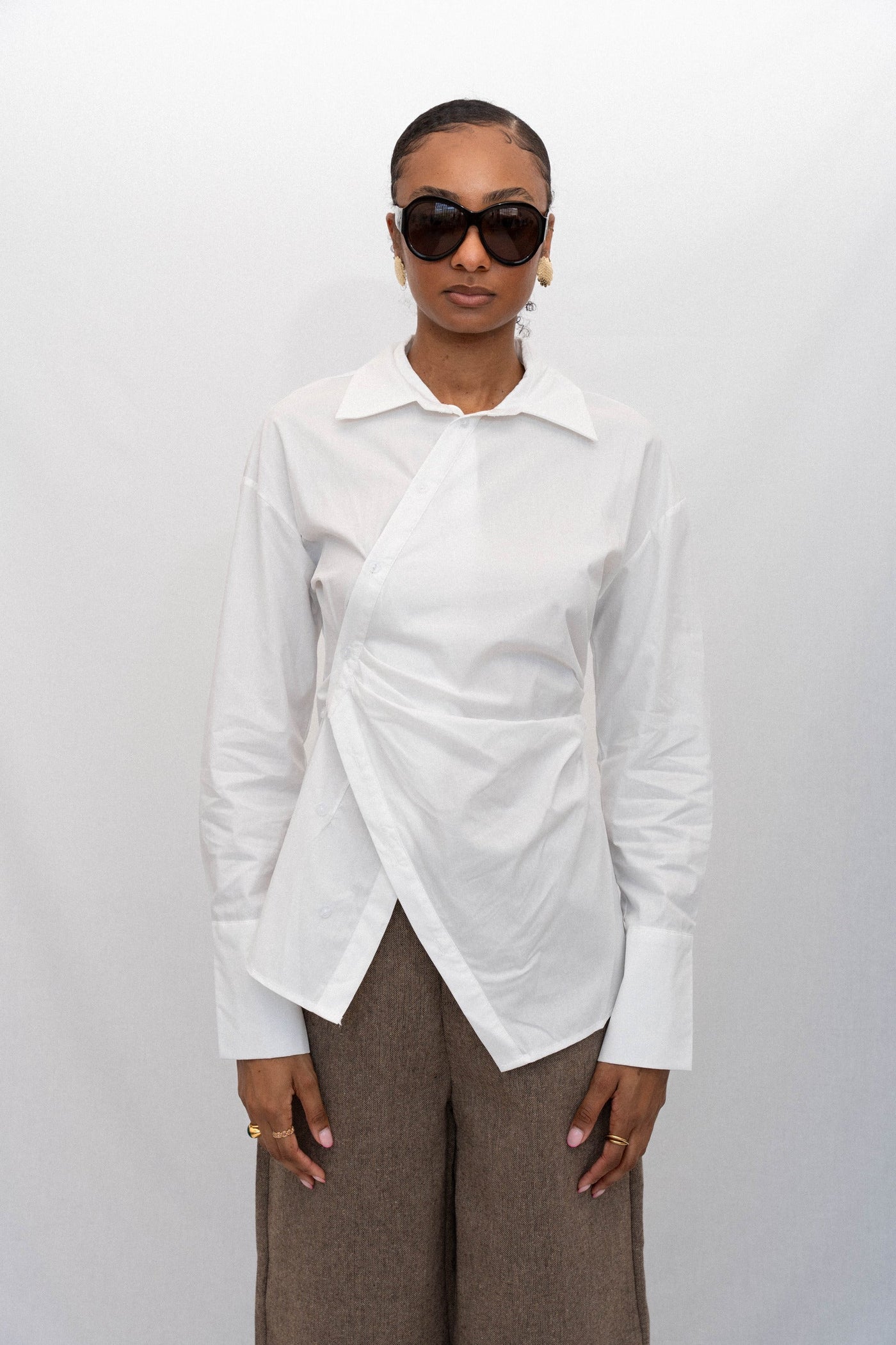 NETSUKE DRAPE SHIRT
