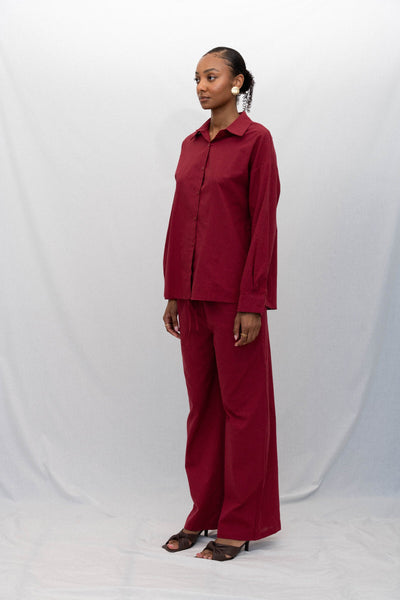 BERRY BUTTONED SET