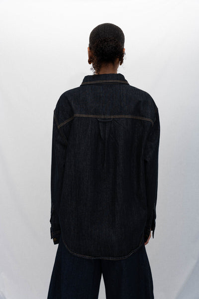 RAW DENIM OVER SHIRT